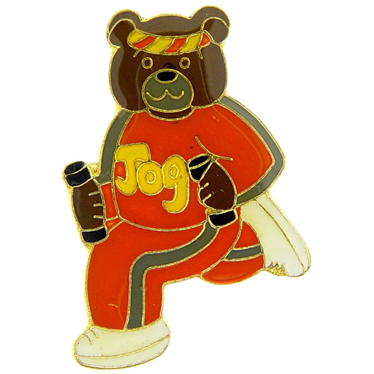Teddy Bear In Jogging Suit Pin 1&#x22;